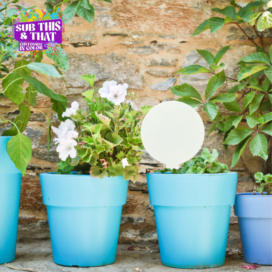 Sublimation Acrylic Garden Stake – Custom Outdoor Marker - 4 Shapes: Circle, Oval, Square, Rectangle