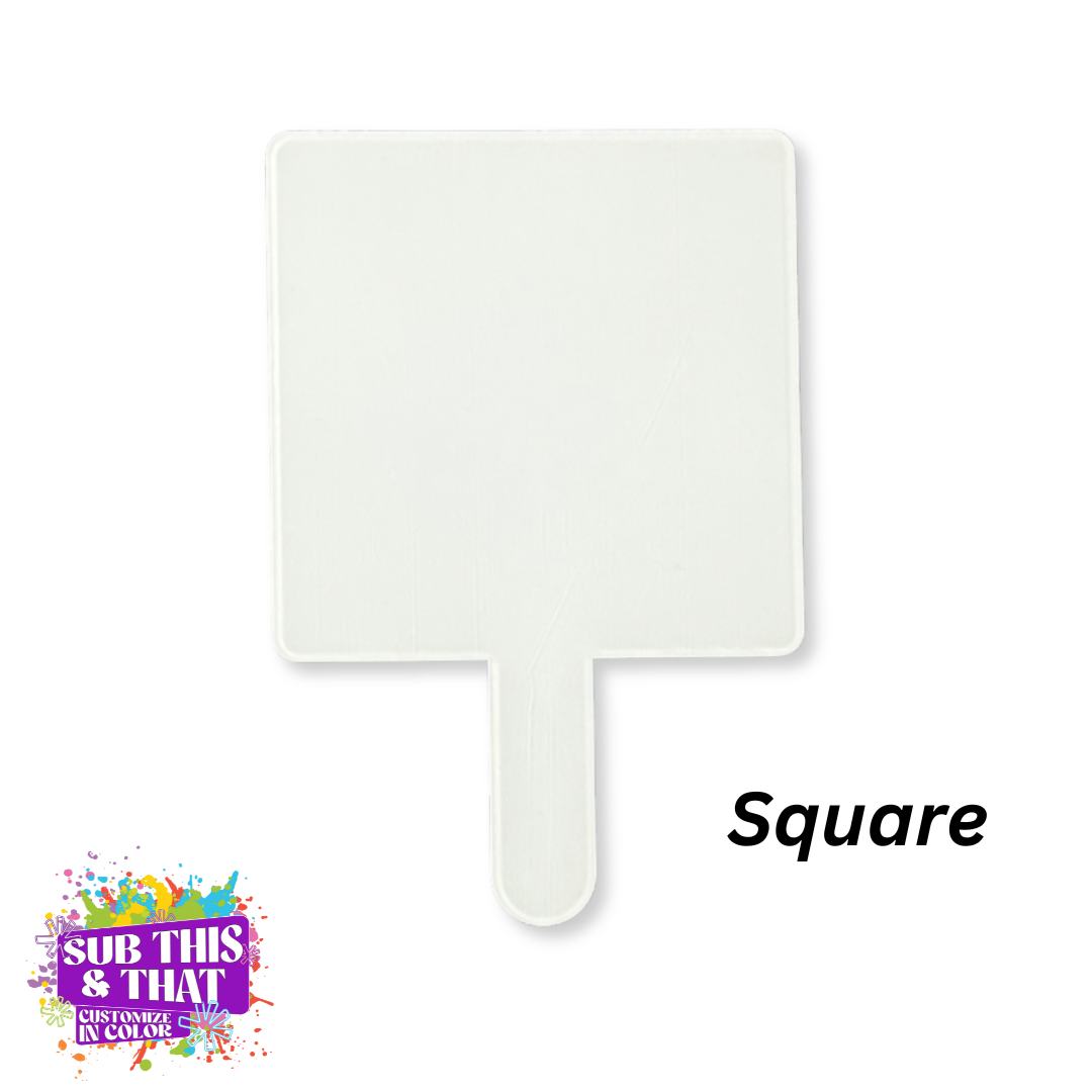 Sublimation Acrylic Garden Stake – Custom Outdoor Marker - 4 Shapes: Circle, Oval, Square, Rectangle