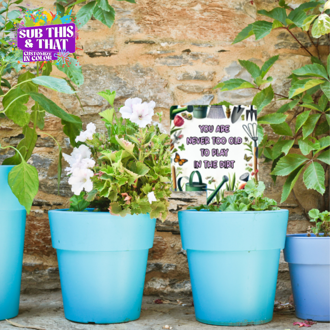 Sublimation Acrylic Garden Stake – Custom Outdoor Marker - 4 Shapes: Circle, Oval, Square, Rectangle