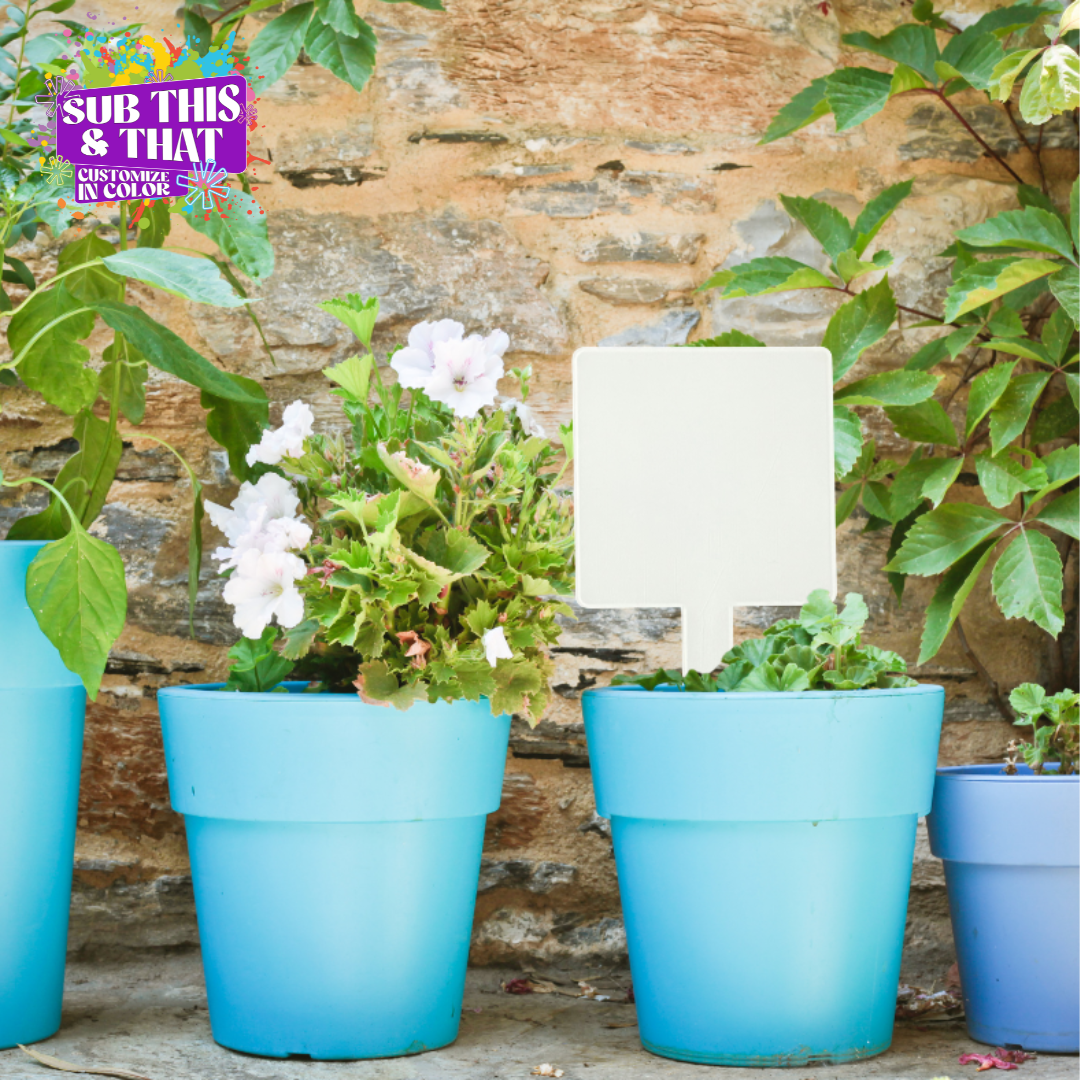 Sublimation Acrylic Garden Stake – Custom Outdoor Marker - 4 Shapes: Circle, Oval, Square, Rectangle