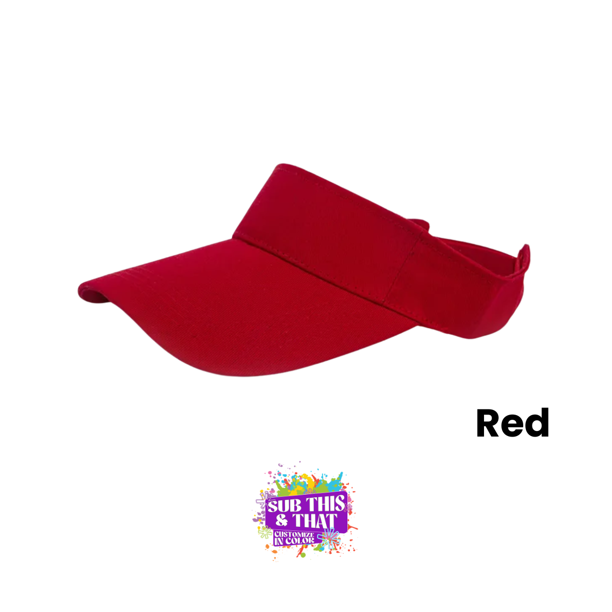 Adjustable Sun Visor with Sublimation Hat Patch