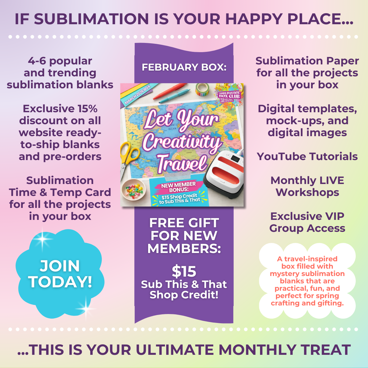 Sublimation Monthly Box Club