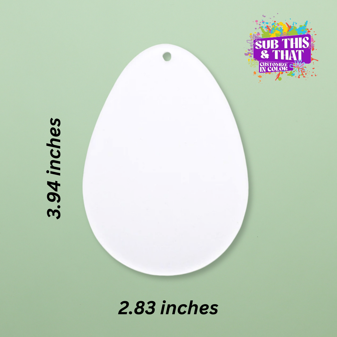 Acrylic Sublimation Easter Egg or Egg Basket Tag