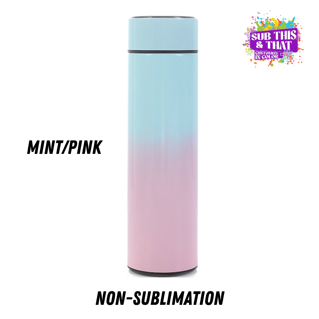 NON-SUBLIMATION 500ml Double Wall Stainless Insulated Led Smart Water Bottle