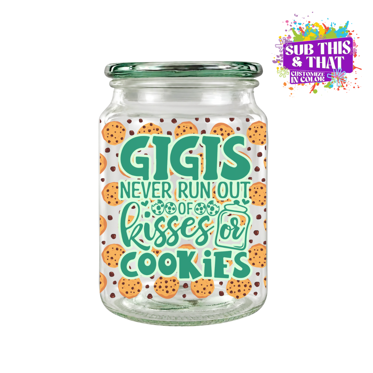 750ml Sublimation Ready Glass Jar with Glass Lid
