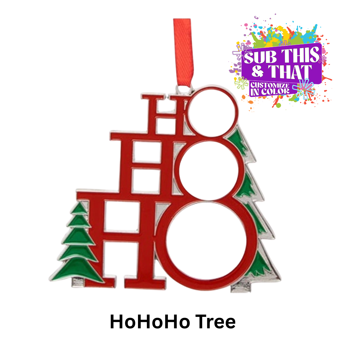 Metal Sublimation Christmas Ornament Blanks With Metal Incert