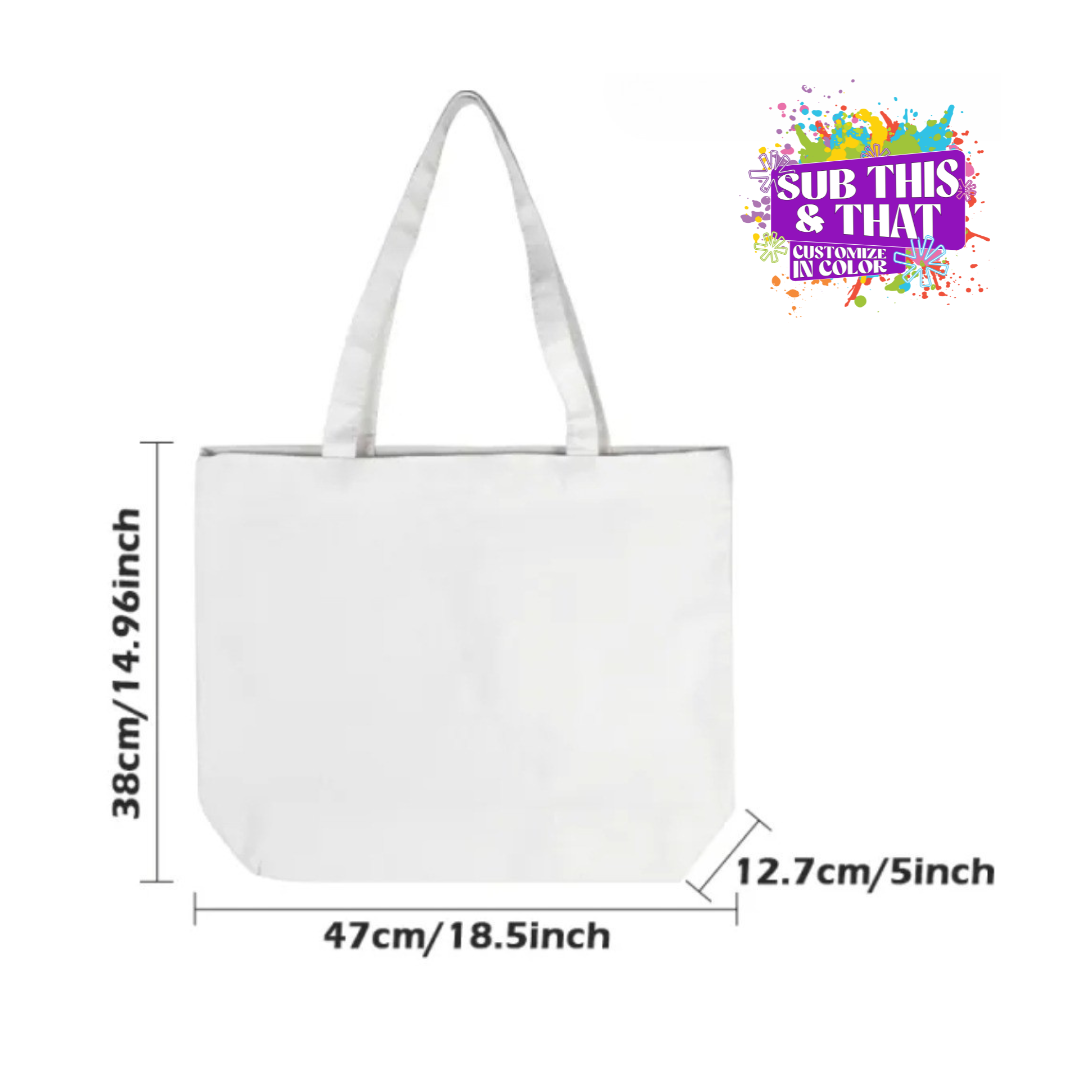 Sublimation Canvas Tote Bag