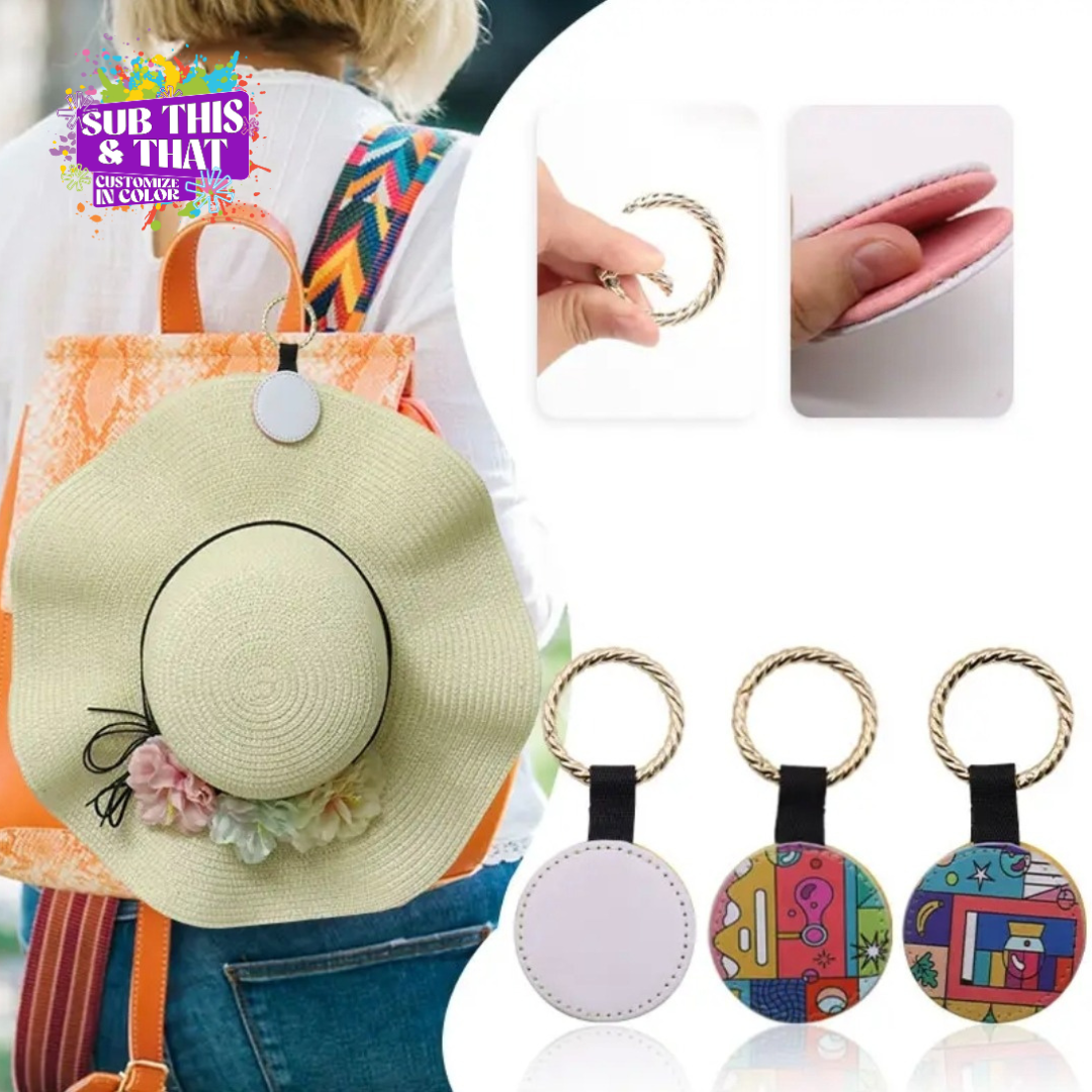 Sublimation Magnetic Colored PU Leather Hat Clip