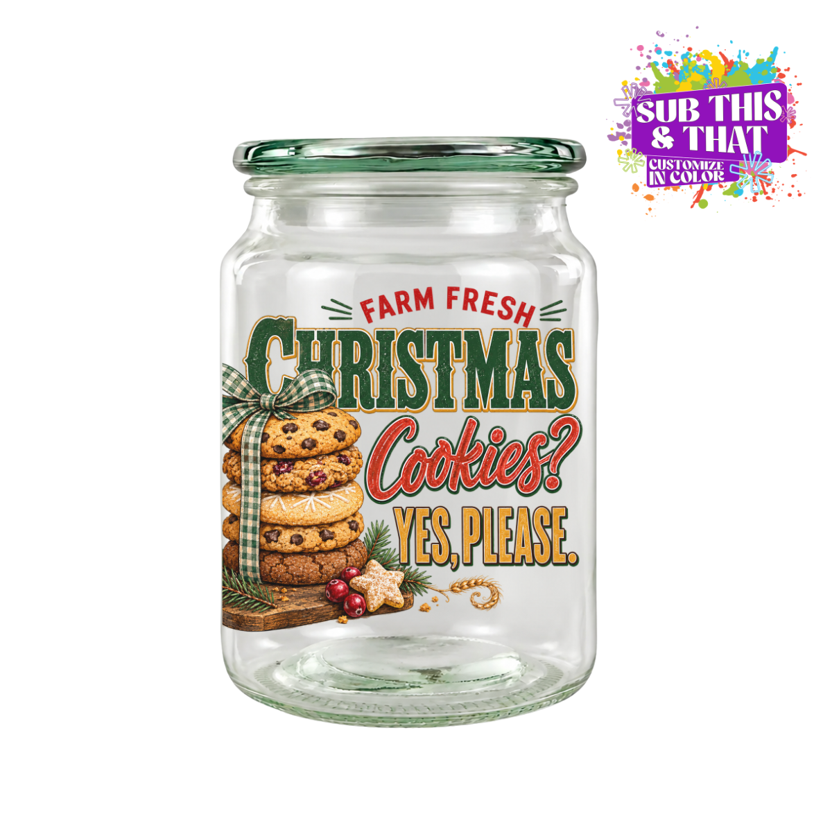 750ml Sublimation Ready Glass Jar with Glass Lid