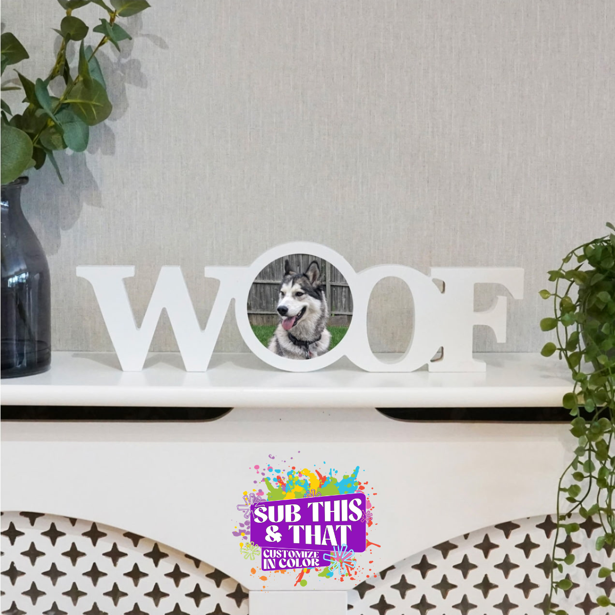 Sublimation Woof Wood Photo Panel Block with Metal Insert