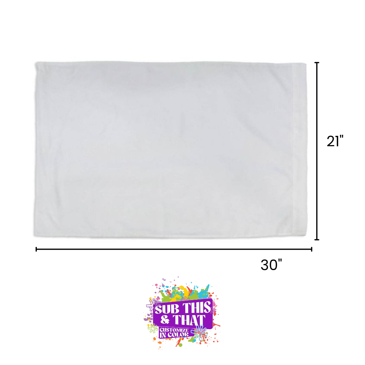 Sublimation Queen Pillow Cover – Double-Sided Polyester 21" x 30" Pillowcase (Cover Only)