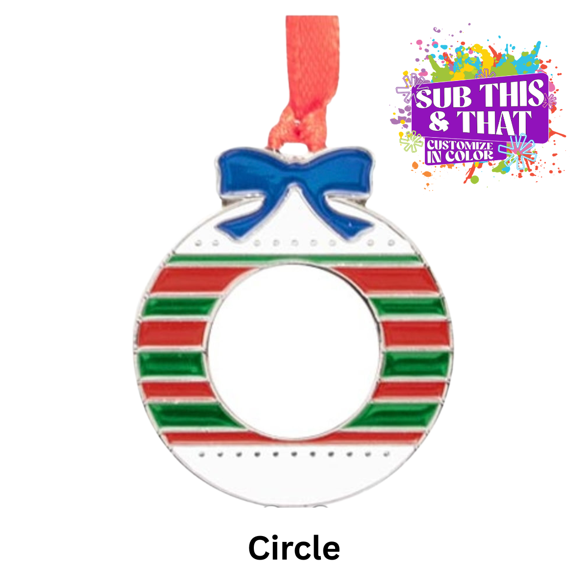 Metal Sublimation Christmas Ornament Blanks With Metal Incert