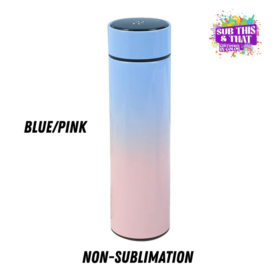 NON-SUBLIMATION Double Wall Stainless Insulated Led Smart Water Bottle