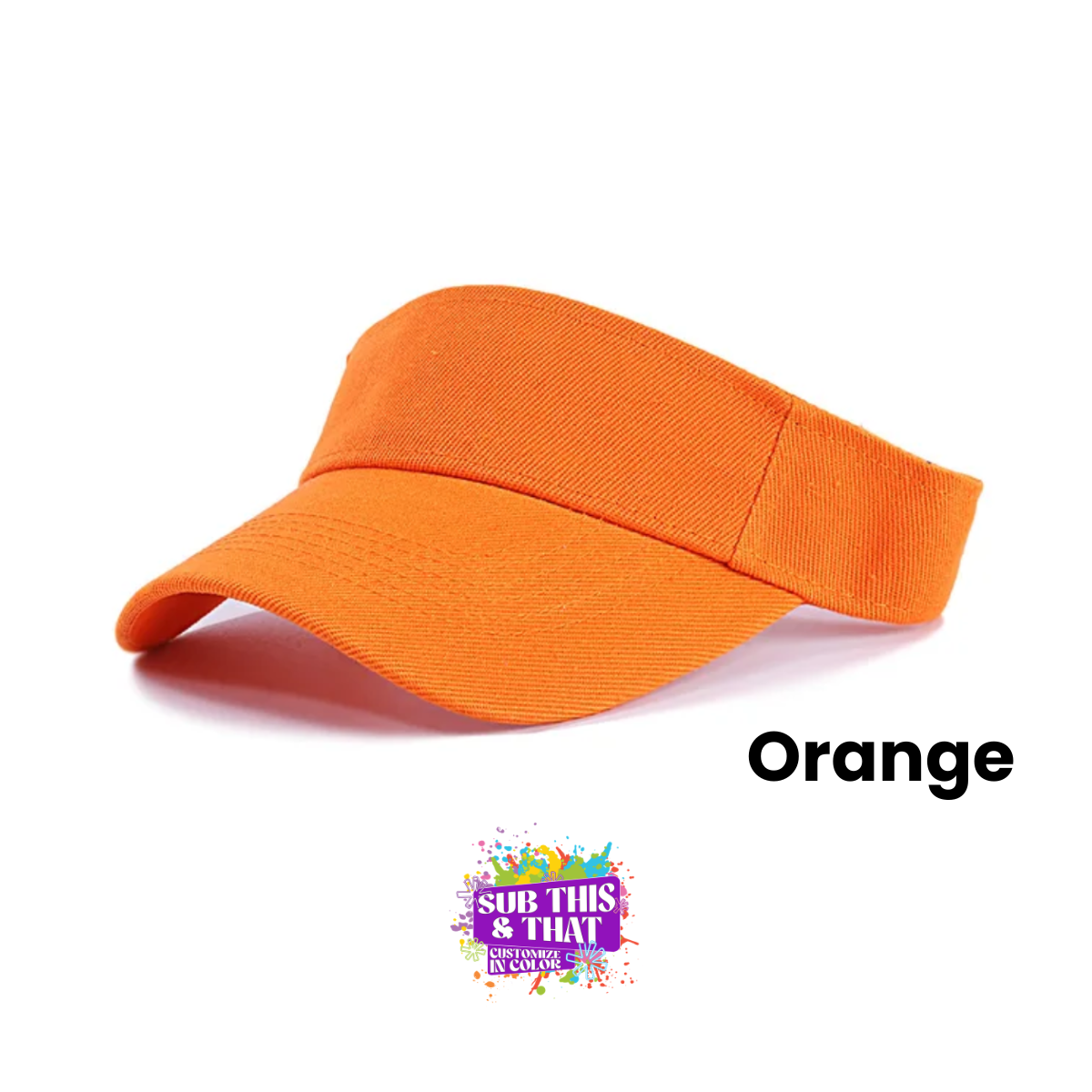 Adjustable Sun Visor with Sublimation Hat Patch