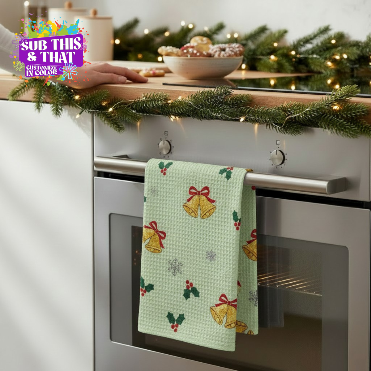 16 x 24 Sublimation Waffle Weave Kitchen Towel Blank | White Polyester Tea Towel | Sublimation Ready Dish Towel