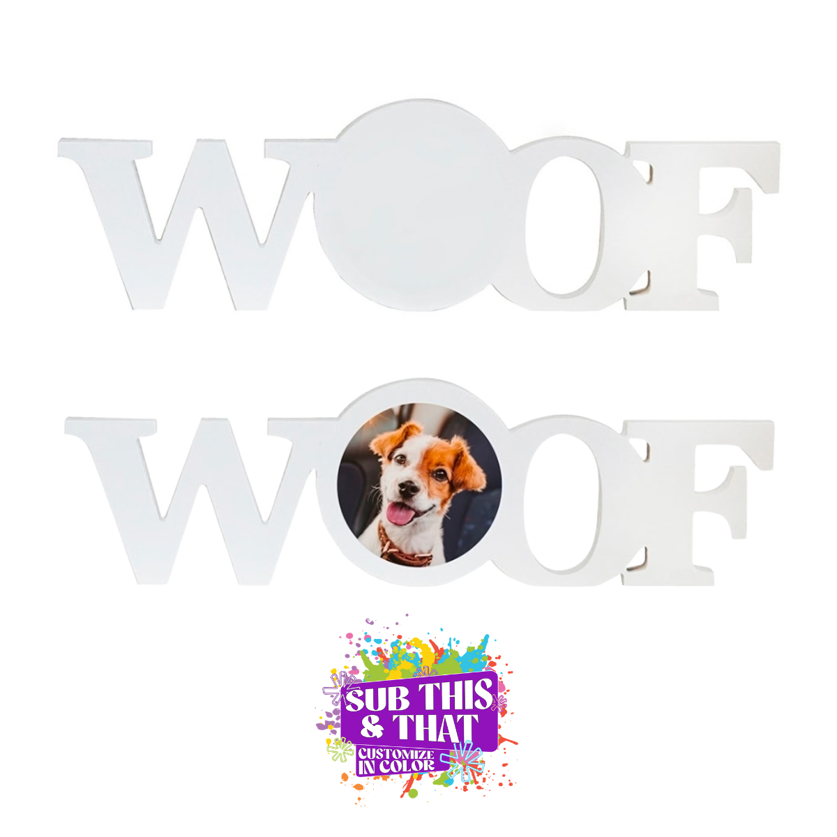 Sublimation Woof Wood Photo Panel Block with Metal Insert