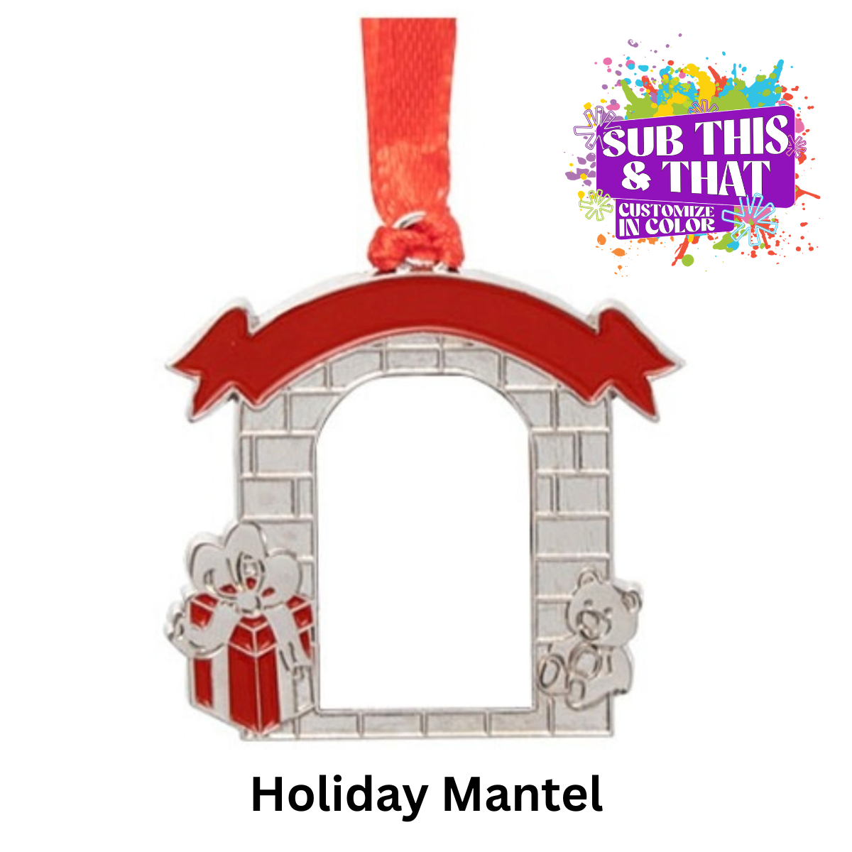 Metal Sublimation Christmas Ornament Blanks With Metal Incert