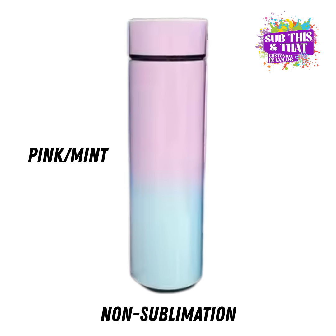NON-SUBLIMATION 500ml Double Wall Stainless Insulated Led Smart Water Bottle