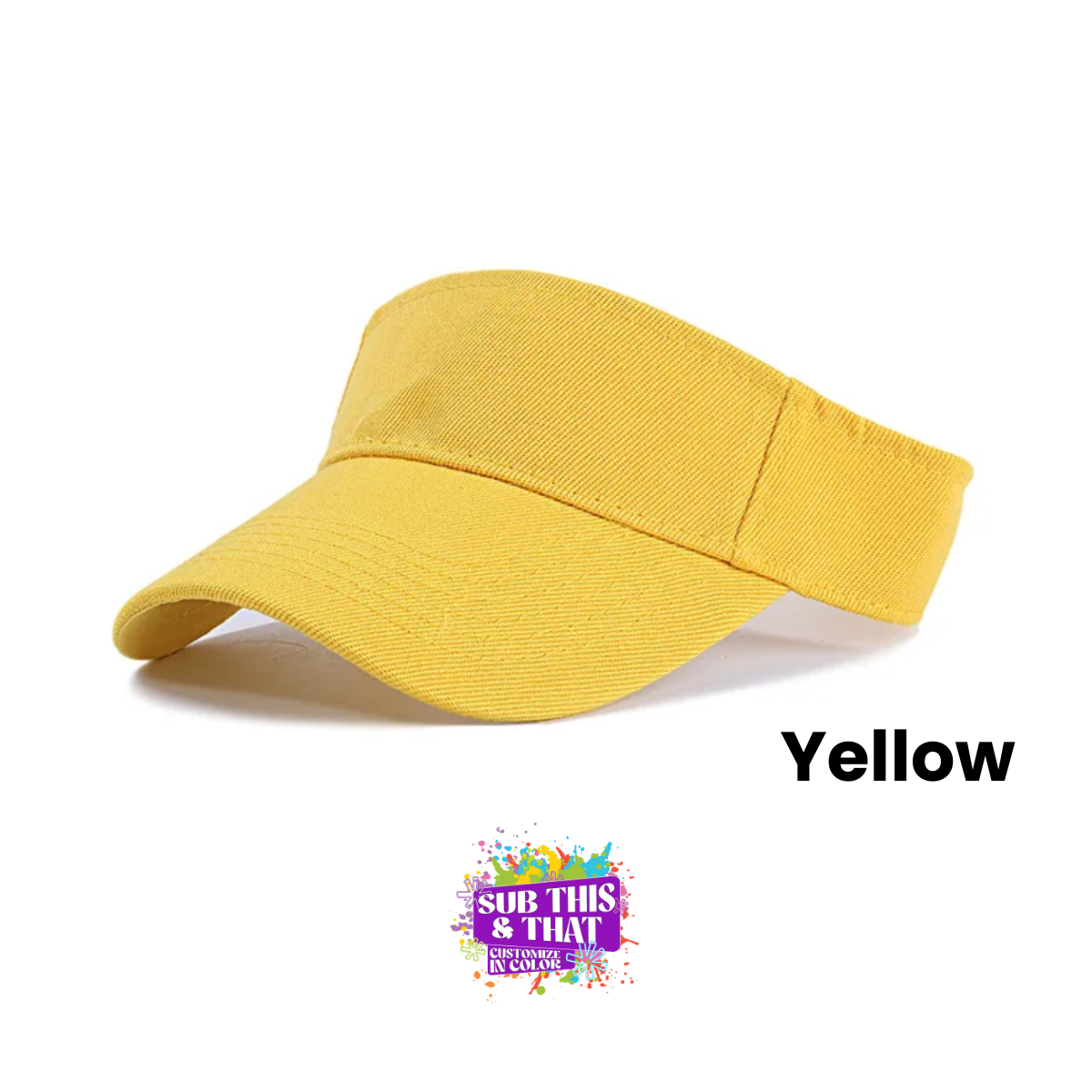 Adjustable Sun Visor with Sublimation Hat Patch