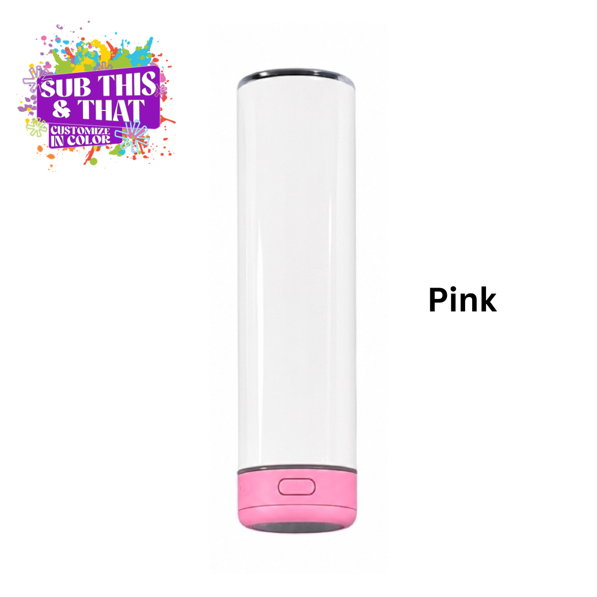 20oz Sublimation Bluetooth Speaker Tumbler | 5 Colors Available