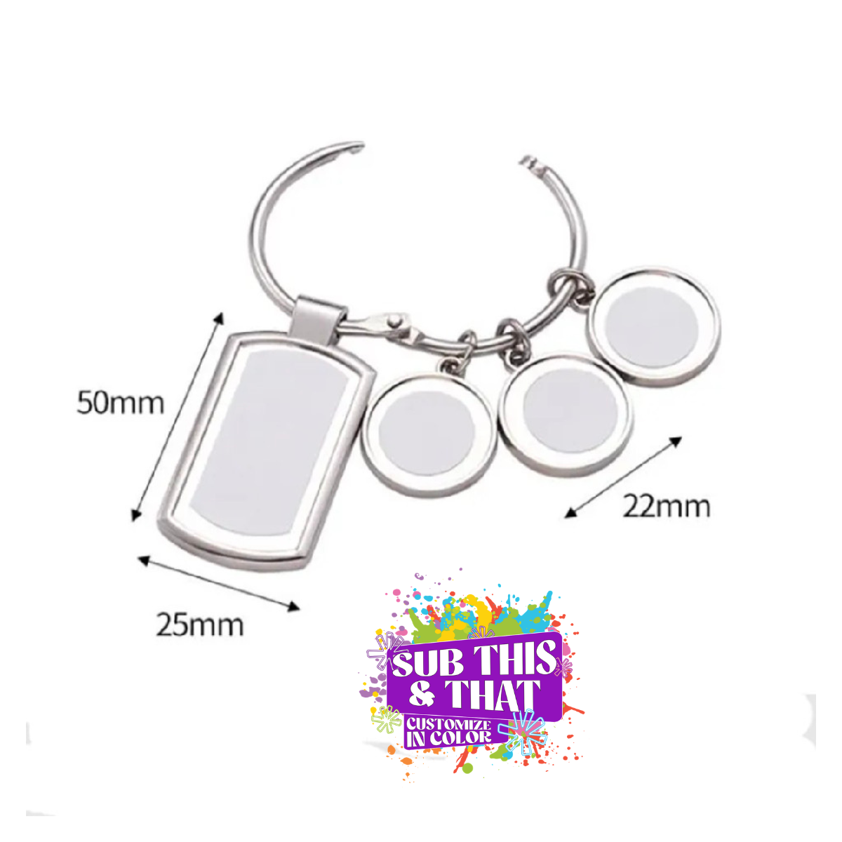 Sublimation Memory Keychain (3, 4, or 6 Charms)