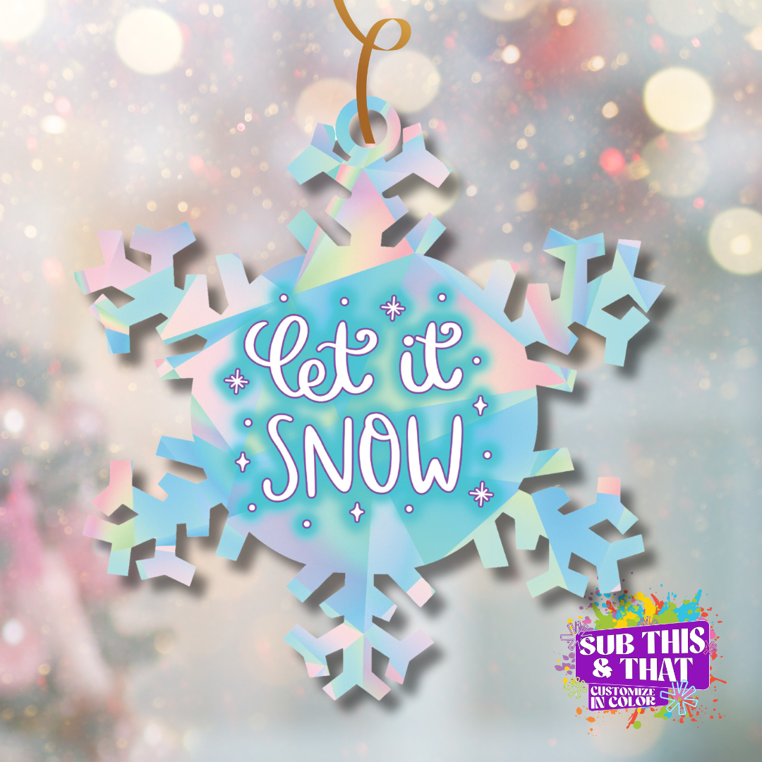 Sublimation MDF Christmas Snowflake Ornament (Copy)