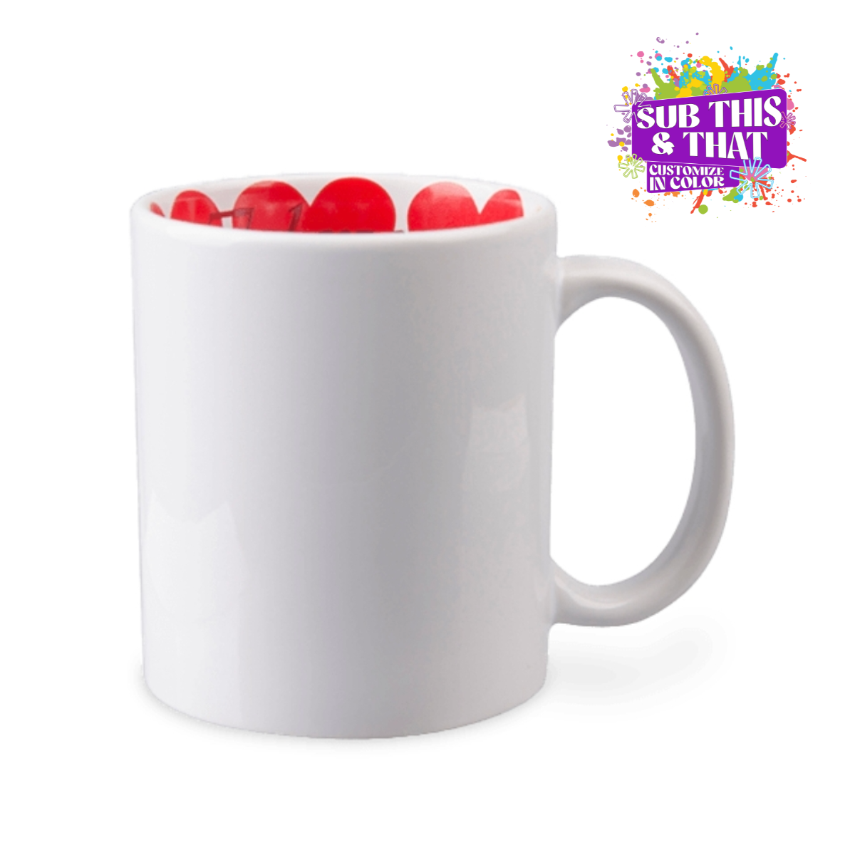 Sublimation 11oz LOVE Mug – Inside Heart Design
