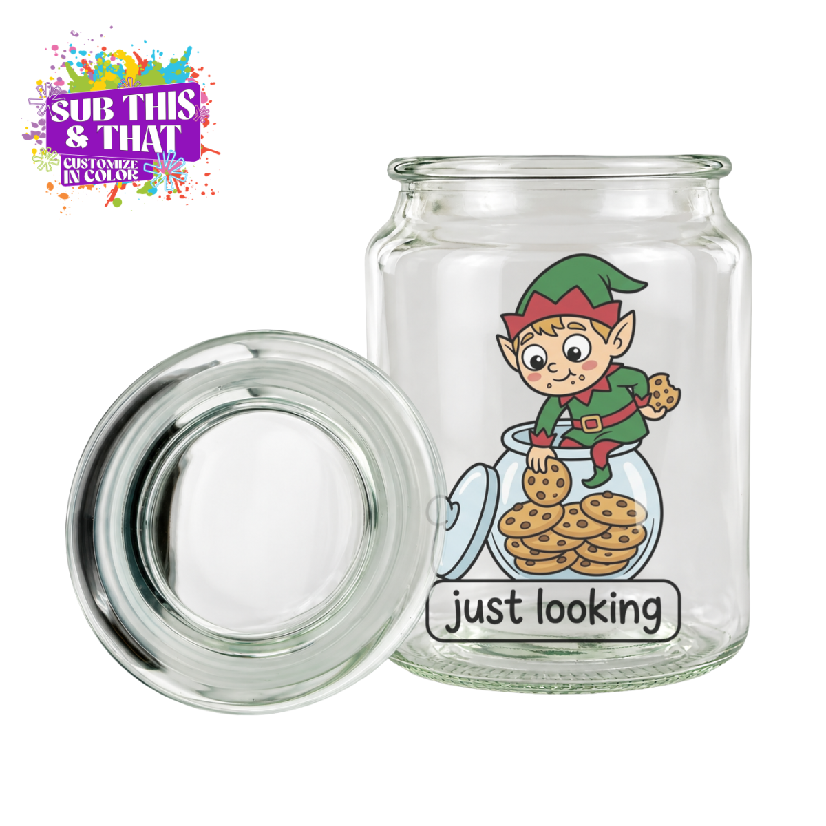 750ml Sublimation Ready Glass Jar with Glass Lid