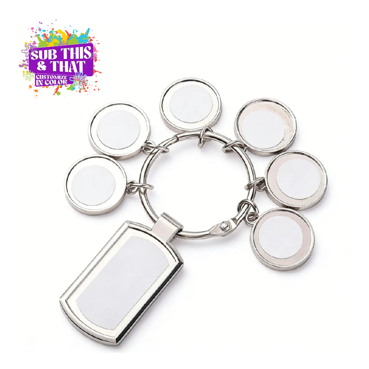 Sublimation Memory Keychain (3, 4, or 6 Charms)