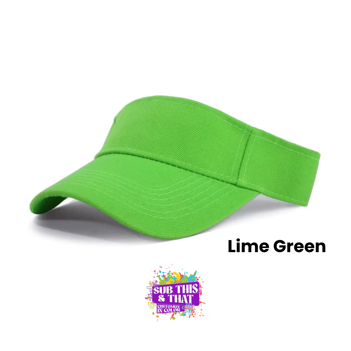 Adjustable Sun Visor with Sublimation Hat Patch