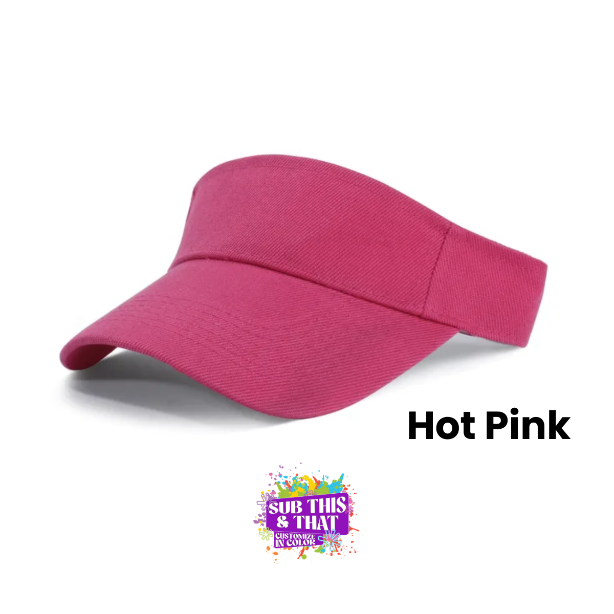 Adjustable Sun Visor with Sublimation Hat Patch