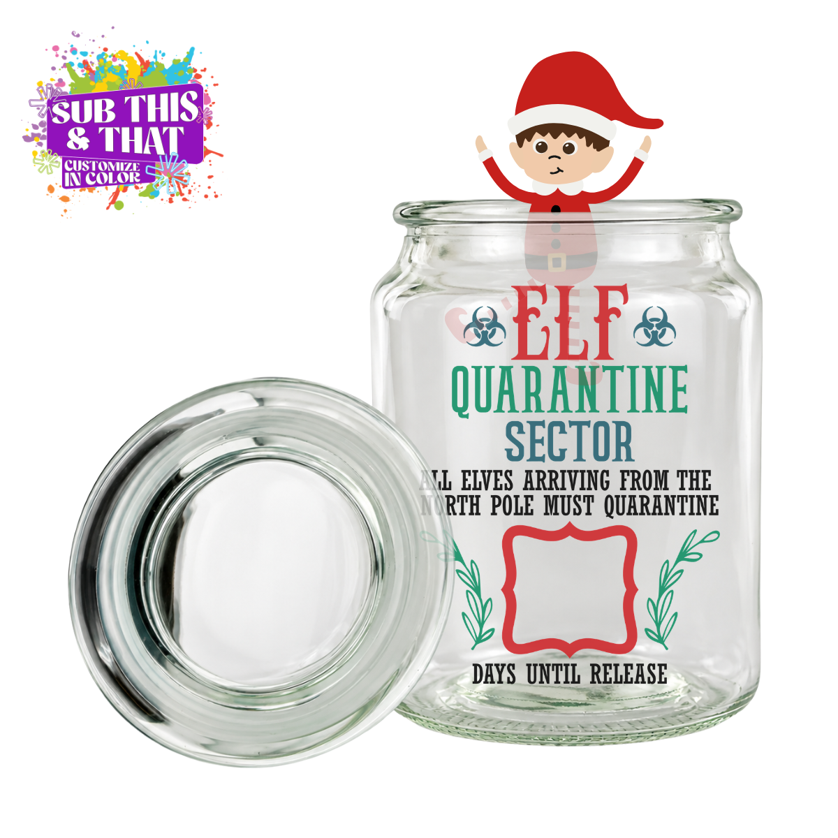 750ml Sublimation Ready Glass Jar with Glass Lid