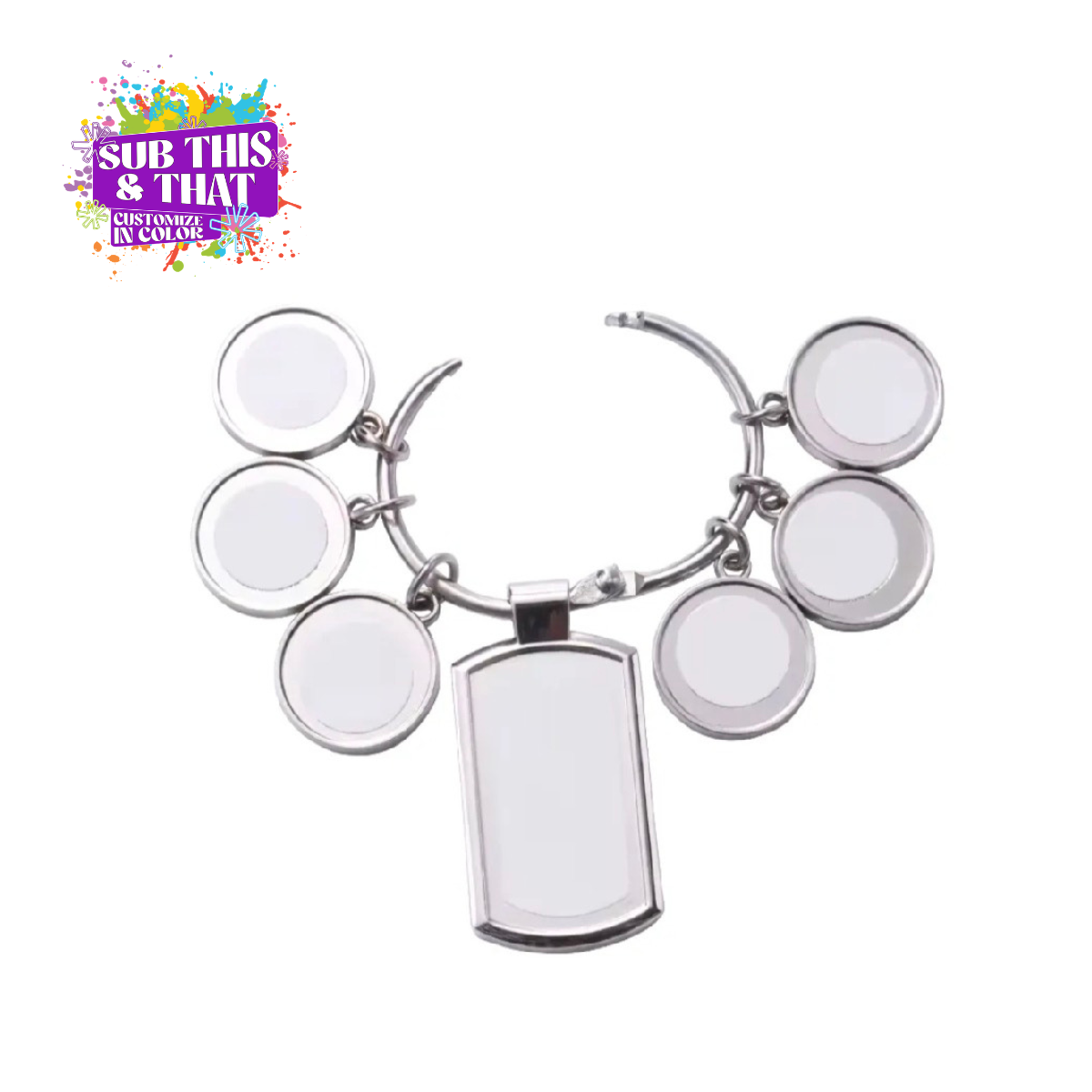 Sublimation Memory Keychain (3, 4, or 6 Charms)