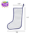 Polyester Christmas Stocking with Colored Trim – Sublimation-Ready Personalized Holiday Stocking