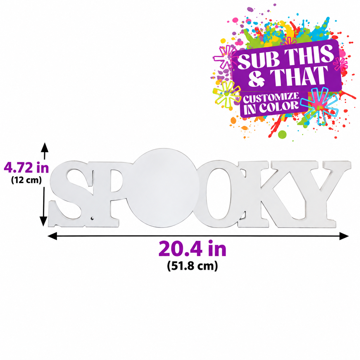 SPOOKY Sublimation Wood Sign