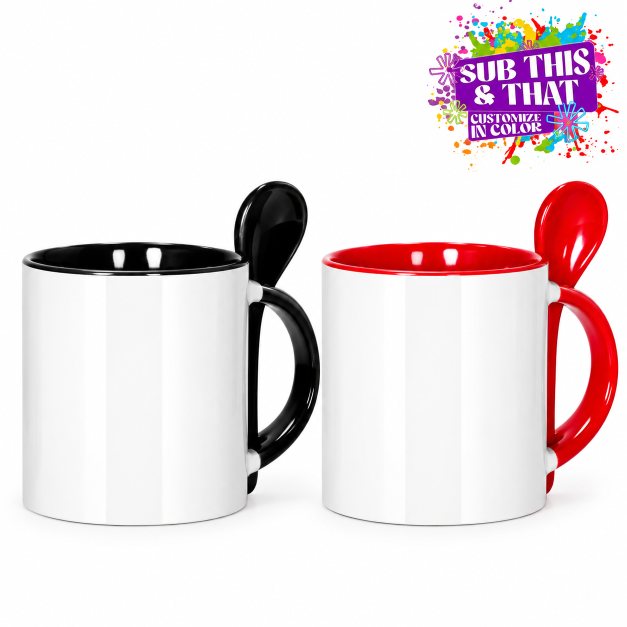11oz Sublimation Coffee Mug with Spoon