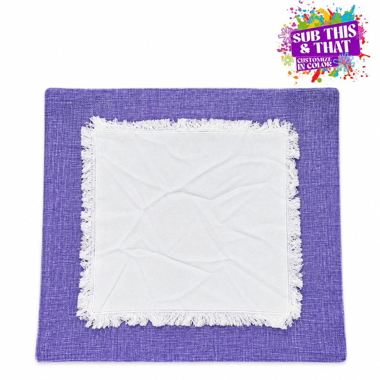 Sublimation Patch Pillow Cover – 15.75" × 15.75"