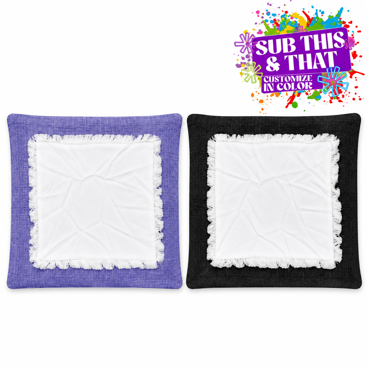 Sublimation Patch Pillow Cover – 15.75" × 15.75"