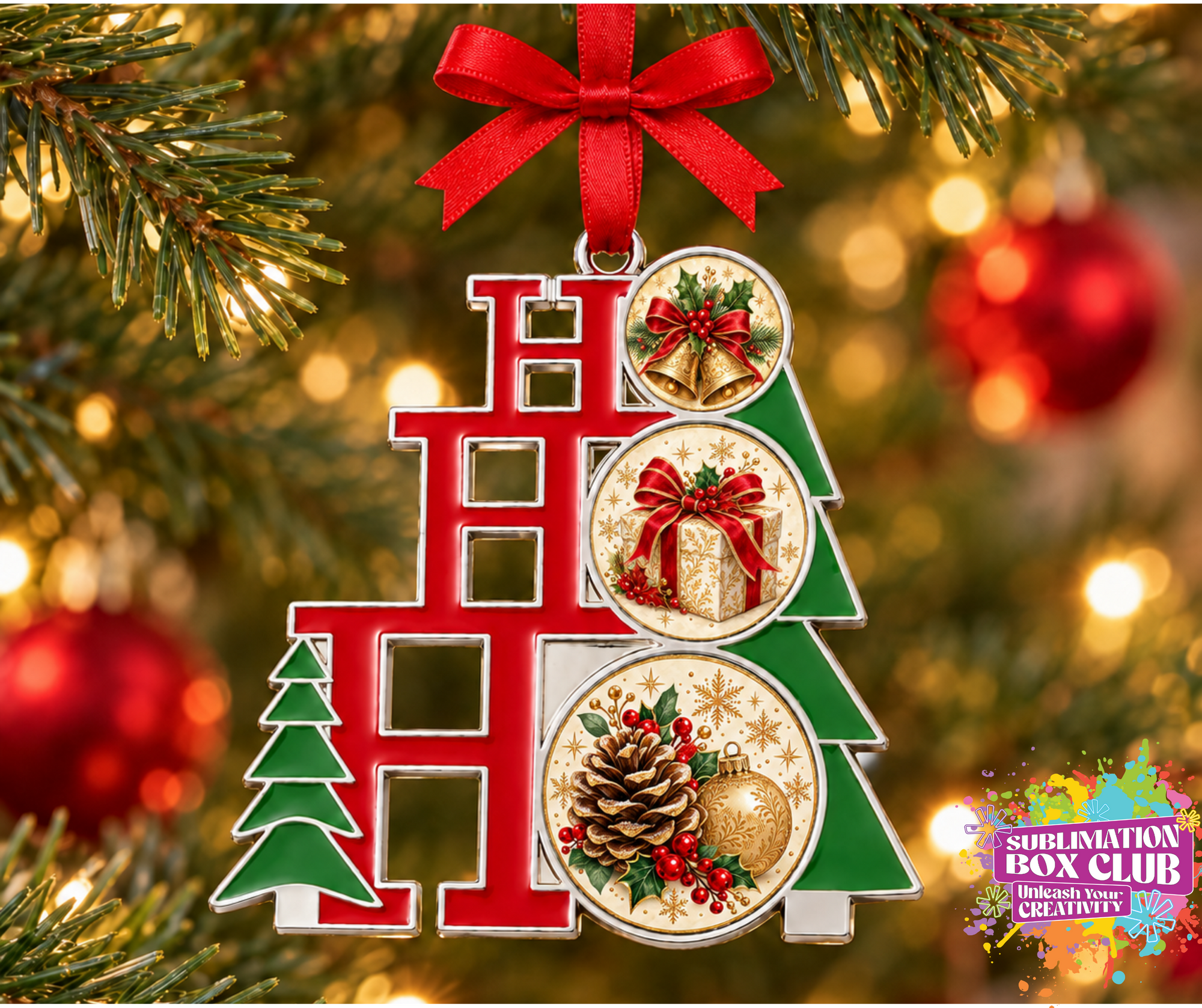 Metal Sublimation Christmas Ornament Blanks With Metal Incert