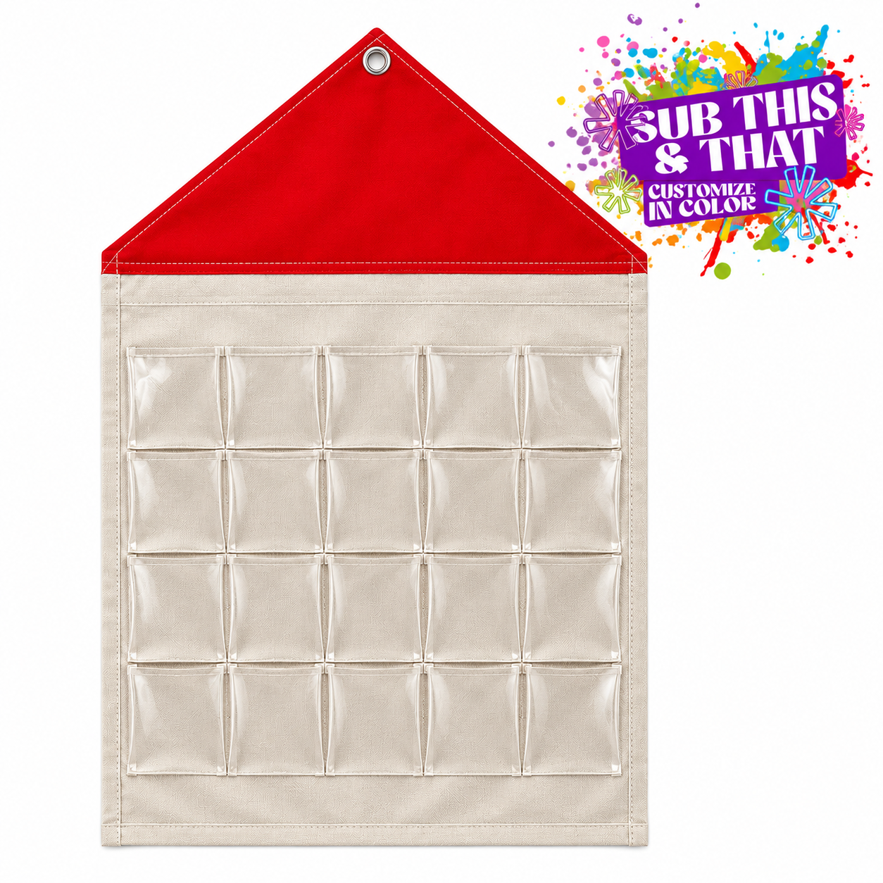 25 Pocket Christmas Advent Calendar Sublimation Blank – Polyester