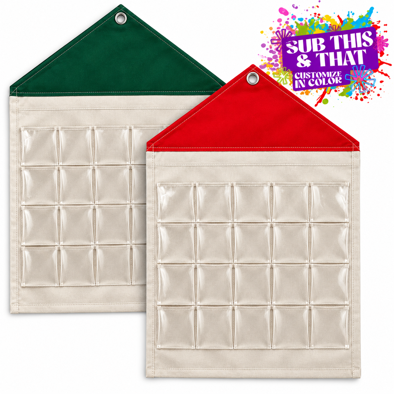 25 Pocket Christmas Advent Calendar Sublimation Blank – Polyester