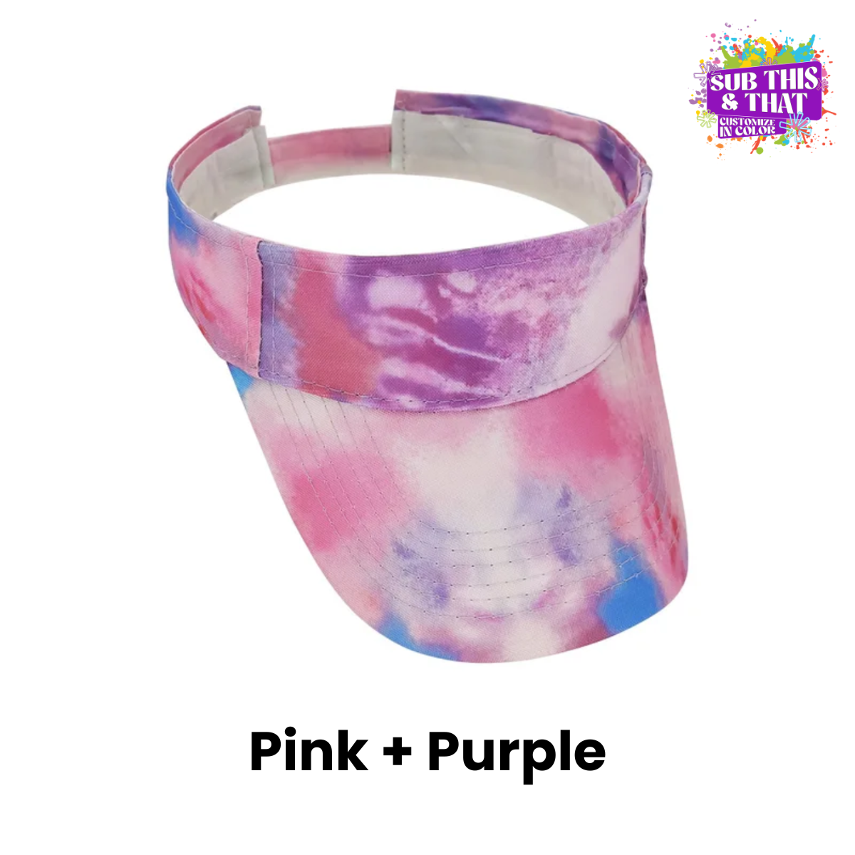 Adjustable Sun Visor with Sublimation Hat Patch