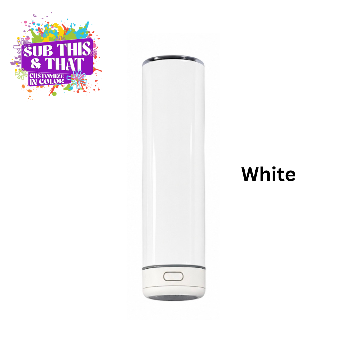 20oz Sublimation Bluetooth Speaker Tumbler | 5 Colors Available