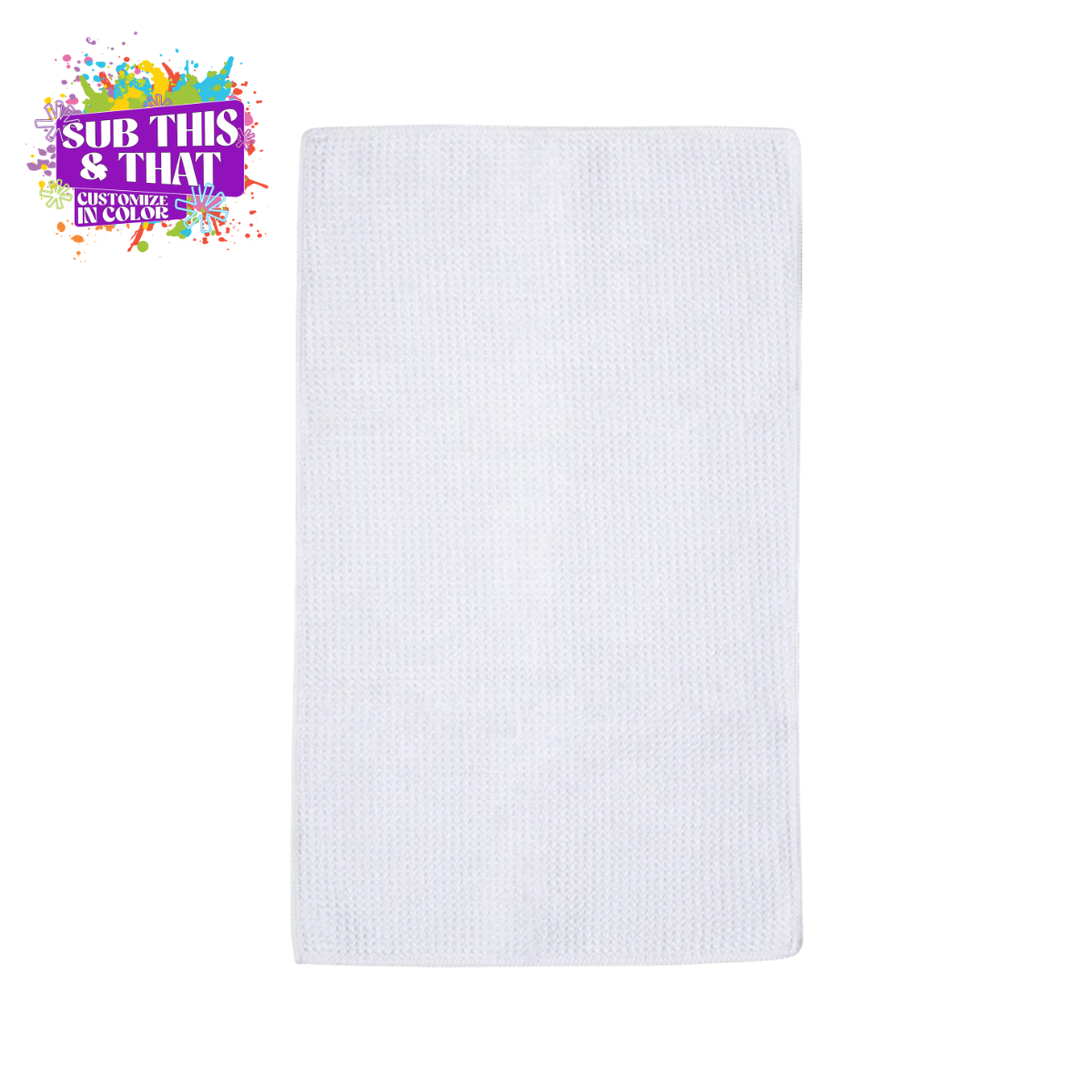 16 x 24 Sublimation Waffle Weave Kitchen Towel Blank | White Polyester Tea Towel | Sublimation Ready Dish Towel