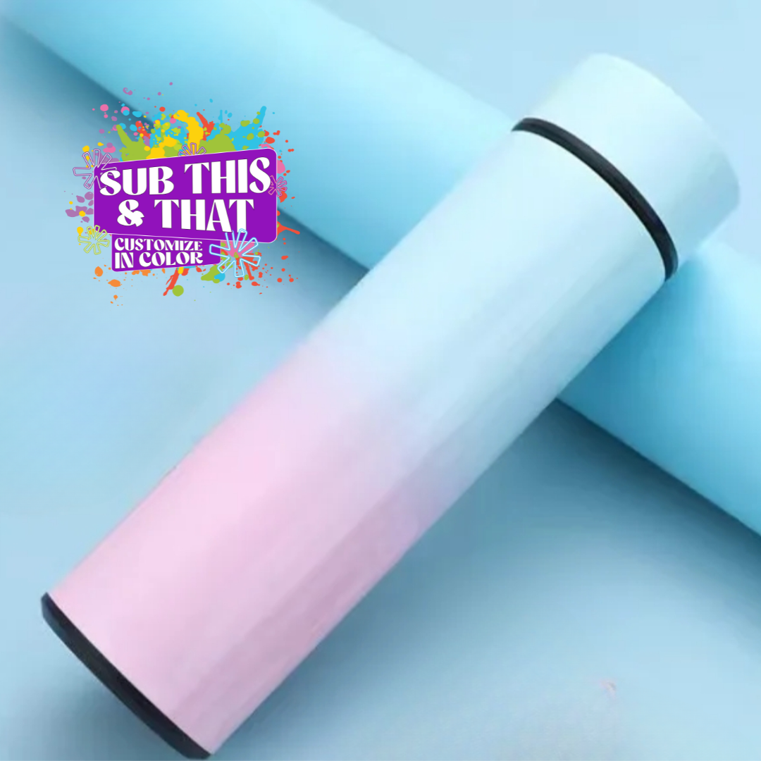 NON-SUBLIMATION 500ml Double Wall Stainless Insulated Led Smart Water Bottle