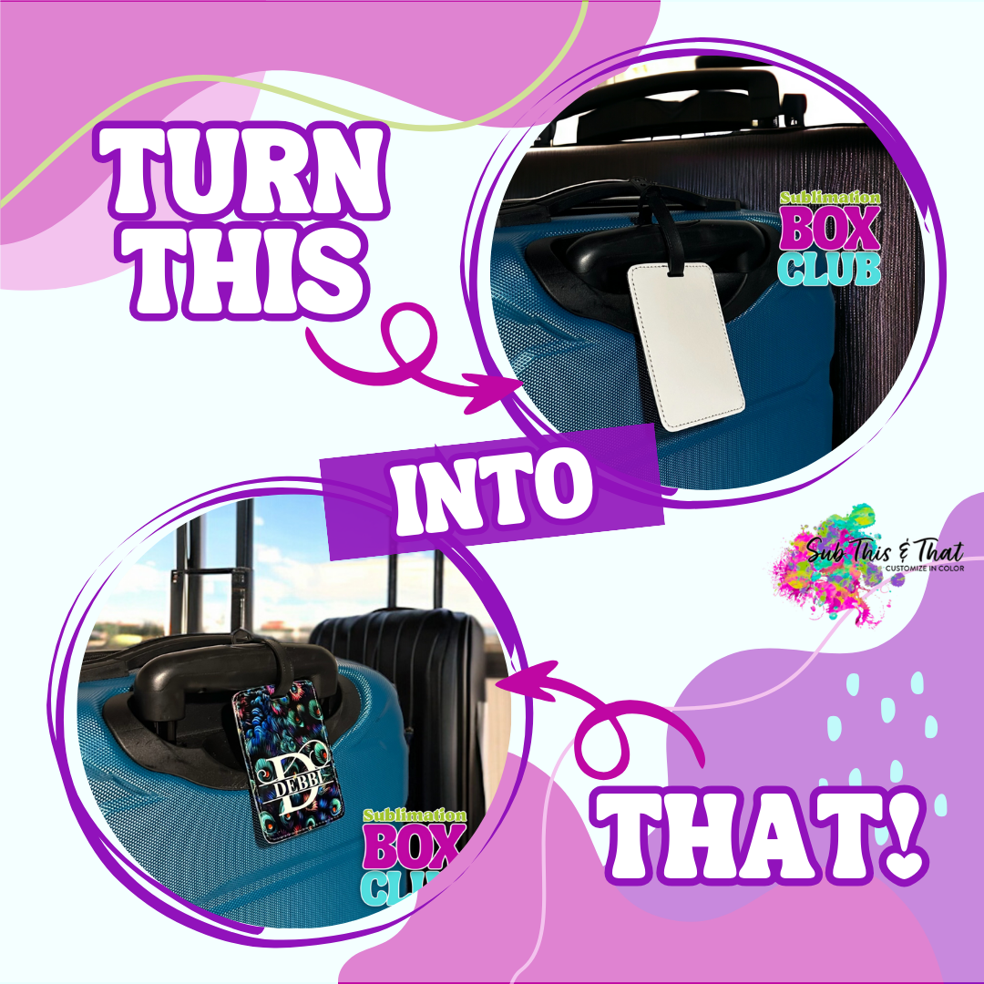 Sublimation PU Leather / Mesh Luggage Tag