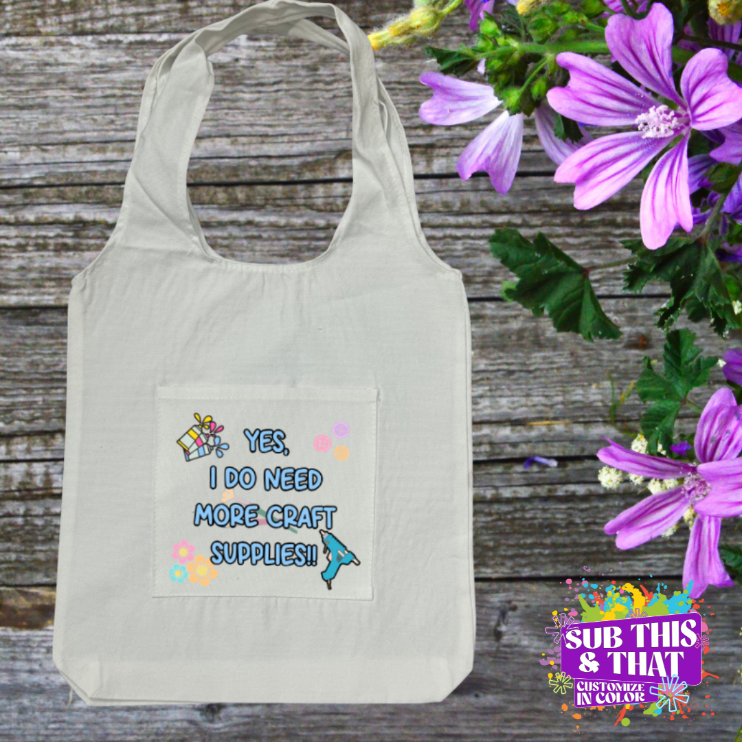 Sublimation Polyester Tote Bag with Pocket – Customizable Large Shopping & Travel Bag