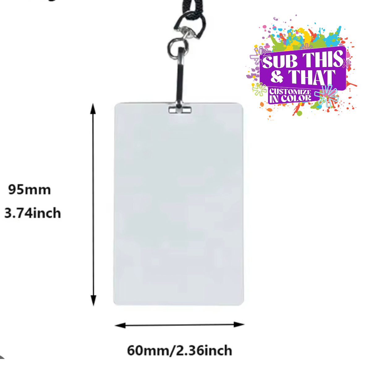 MDF Sublimation Badge Lanyard (Double-Sided)