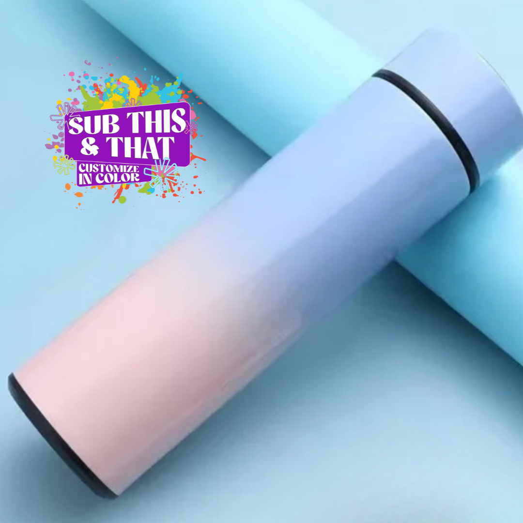 NON-SUBLIMATION Double Wall Stainless Insulated Led Smart Water Bottle