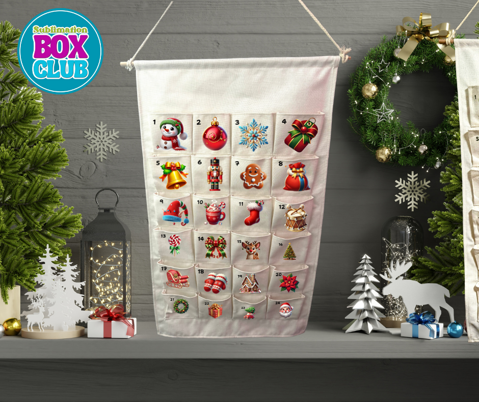Sublimation 24 Pocket Advent Day Calendar/ Crafters Organizer